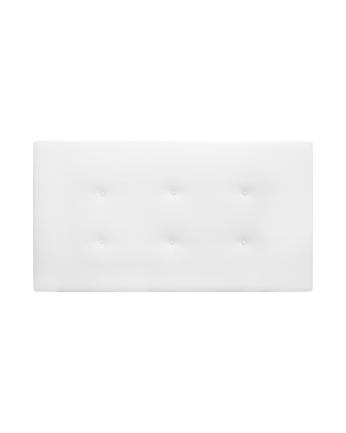 Cabecero tapizado de polipiel con botones en color blanco de varias medidas