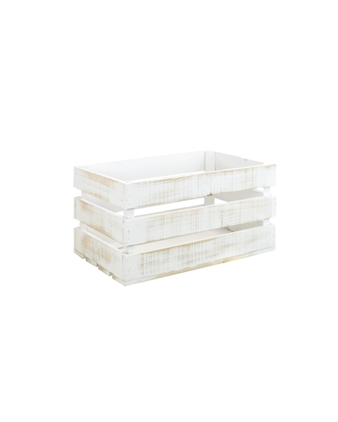 Caja de madera maciza decapada grande