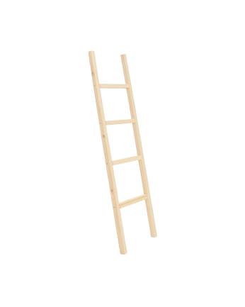 Escalera de madera maciza en tono natural de 150x41cm