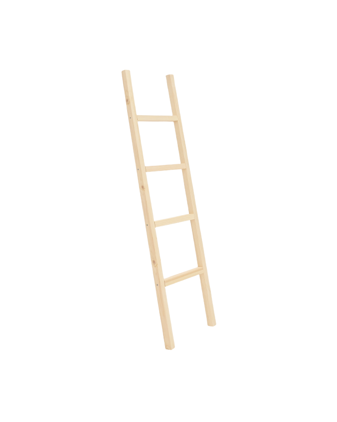Escalera de madera maciza en tono natural de 150x41cm