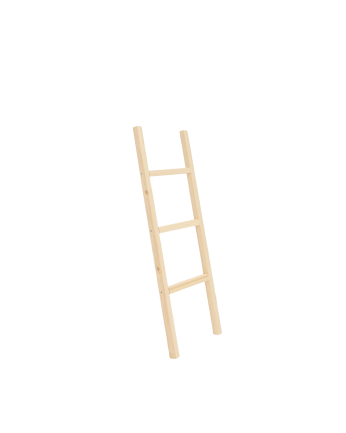 Escalera de madera maciza en tono natural de 118x41cm