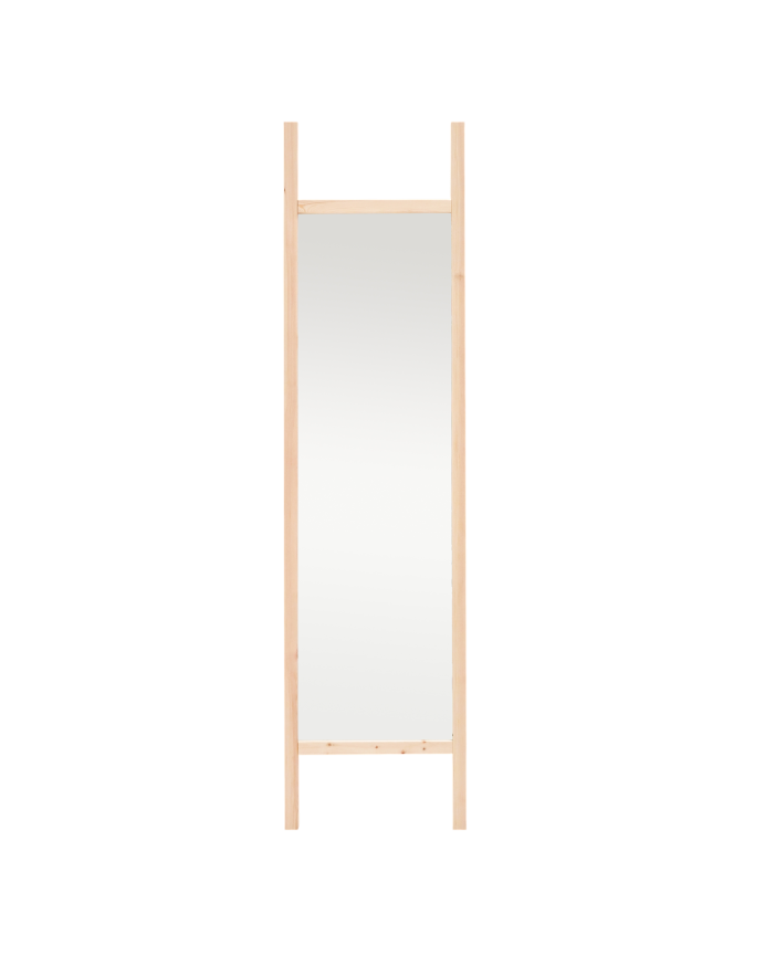 Espejo efecto madera maciza tono natural de 45x180cm