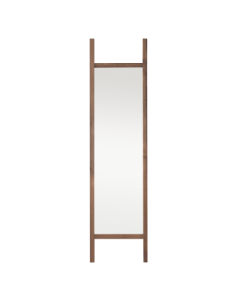 Espejo efecto madera maciza tono roble oscuro de 45x180cm