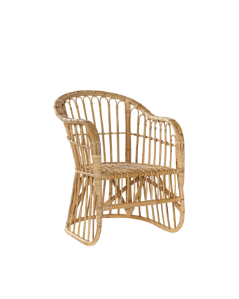 Sillón de cannage y fibras naturales de 83x62cm