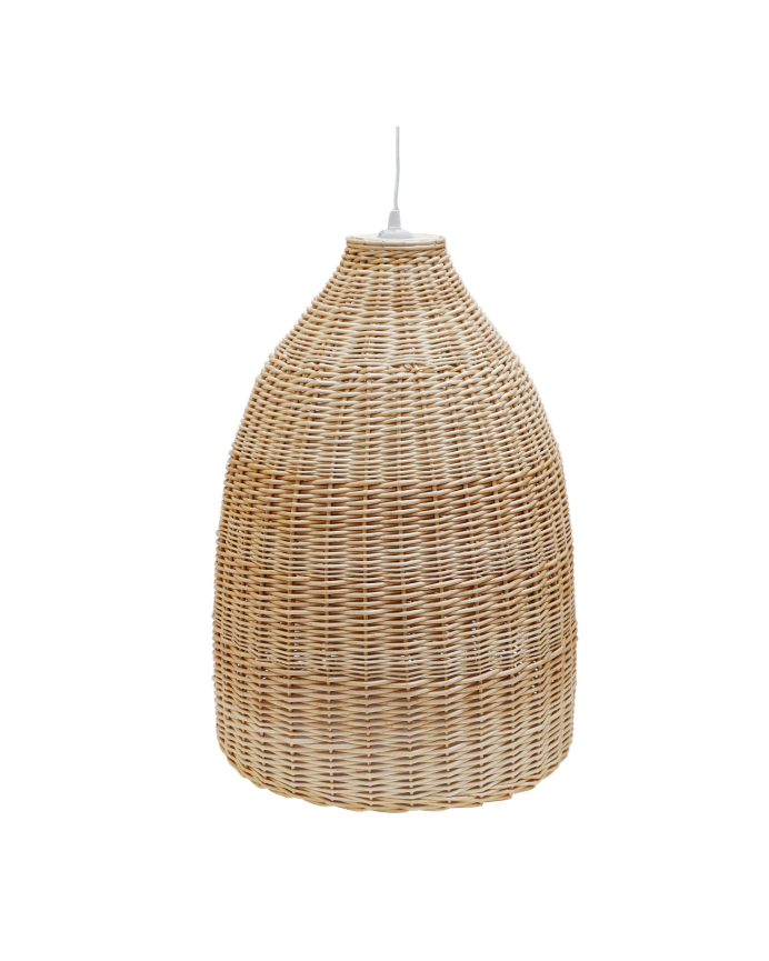 Lámpara de techo de mimbre tono natural de 65x45cm