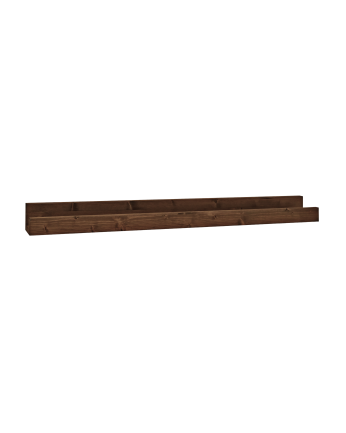 Estante de madera maciza flotante tono nogal varias medidas