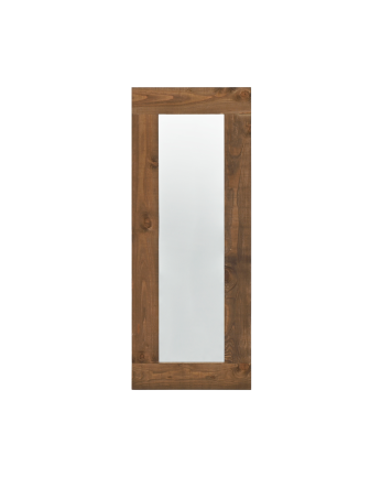 Espejo efecto madera maciza tono roble oscuro de 165x65cm