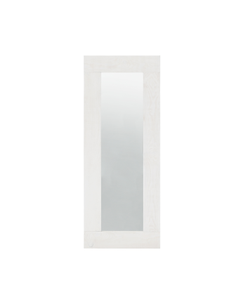 Espejo efecto madera maciza tono blanco de 165x65cm