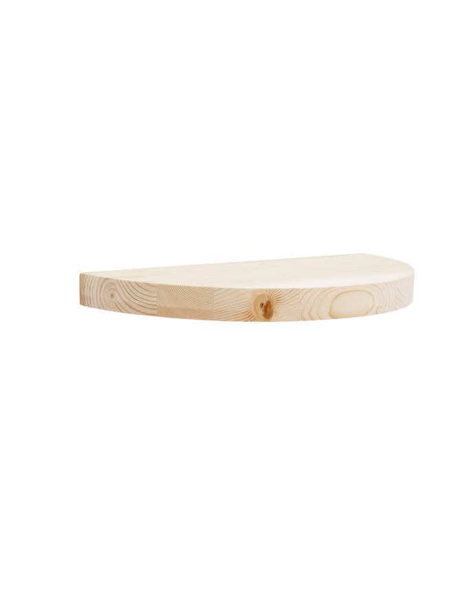 Mesita de noche de madera maciza flotante en tono natural de 3x40cm