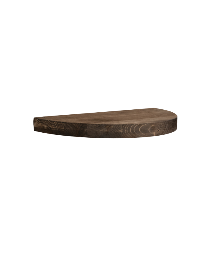 Mesita de noche de madera maciza flotante en tono nogal de 3x40cm