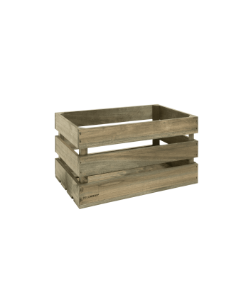 Caja de madera maciza en tono verde grande