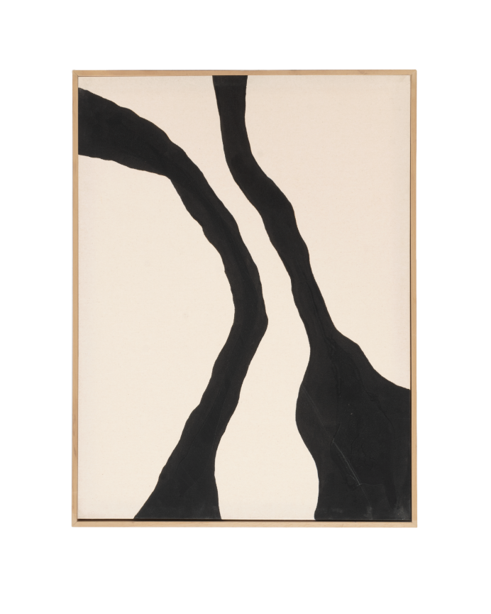 Cuadro blanco y negro decorativo sobre algodón con bastidor de madera pintado artesanalmente con pintura óleo en varias medidas