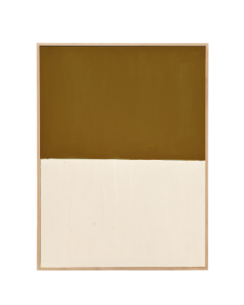 Cuadro mostaza y blanco decorativo sobre algodón con bastidor de madera pintado a mano con pintura óleo en varias medidas