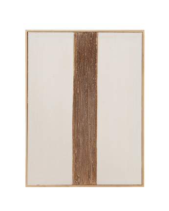 Cuadro blanco y marrón decorativo sobre algodón con bastidor de madera pintado a mano con pintura óleo en varias medidas