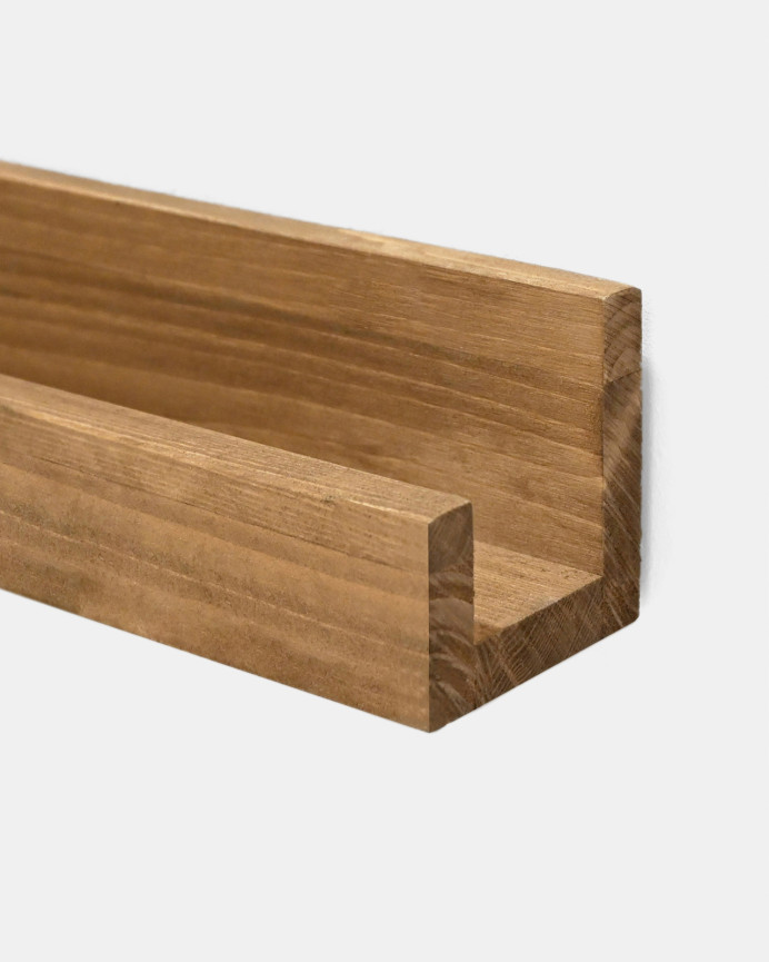Estante de madera maciza flotante tono roble oscuro varias medidas