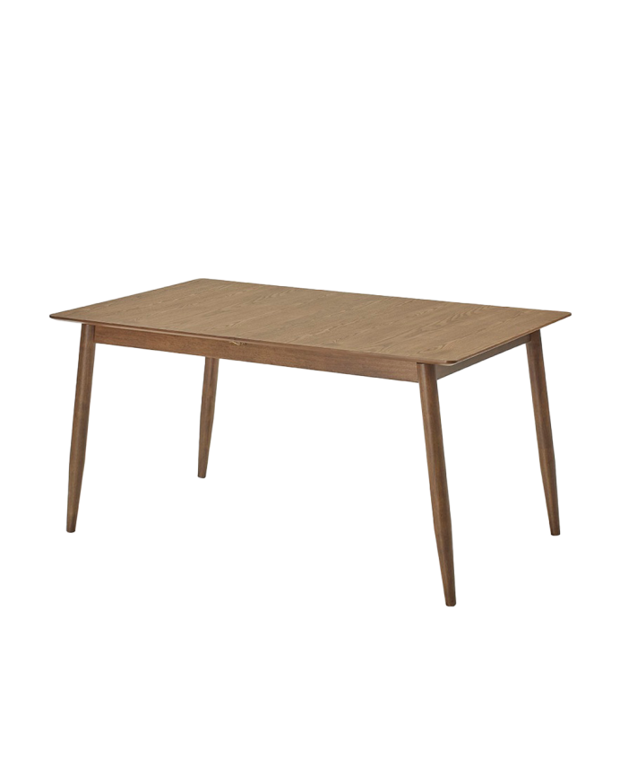 Mesa de comedor extensible de madera en tono roble oscuro de 150-190cm