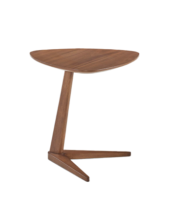 Mesa auxiliar o de centro de chapa de roble de 48x49cm