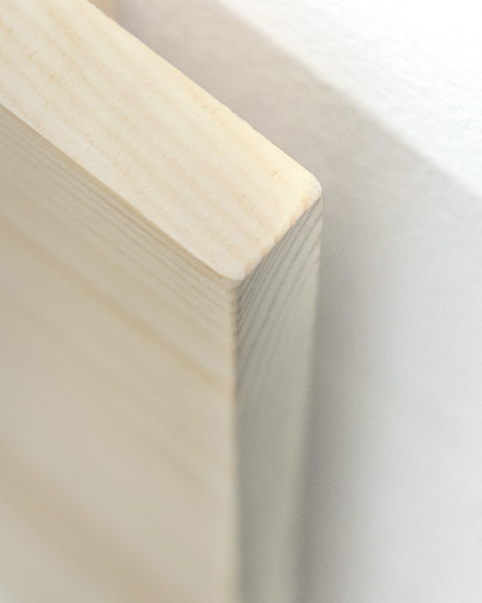 Cabecero de madera maciza estampado motivo 'Leaves lines' en tono natural de varias medidas 