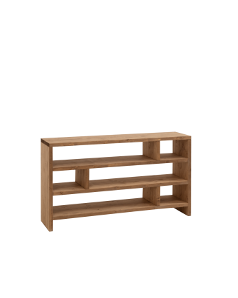 Estantería de madera maciza tono roble oscuro de 80x140cm