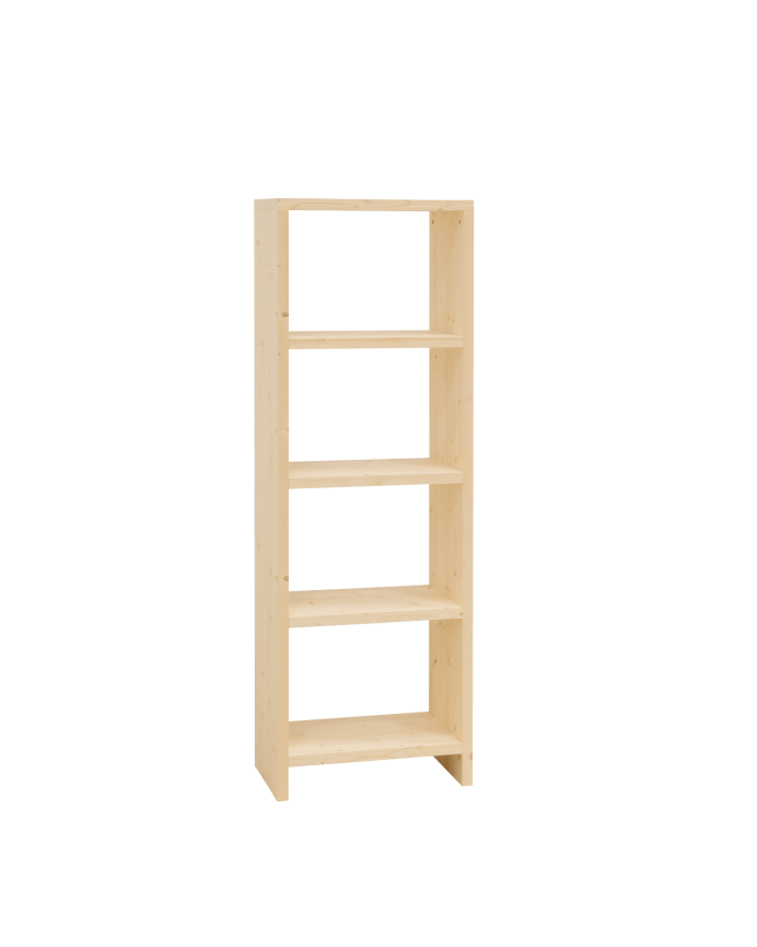 Estantería de madera maciza tono natural de 180x60cm