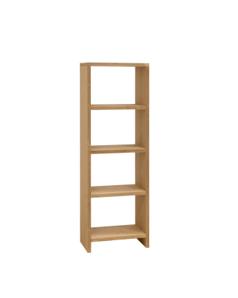 Estantería de madera maciza tono roble medio de 180x60cm