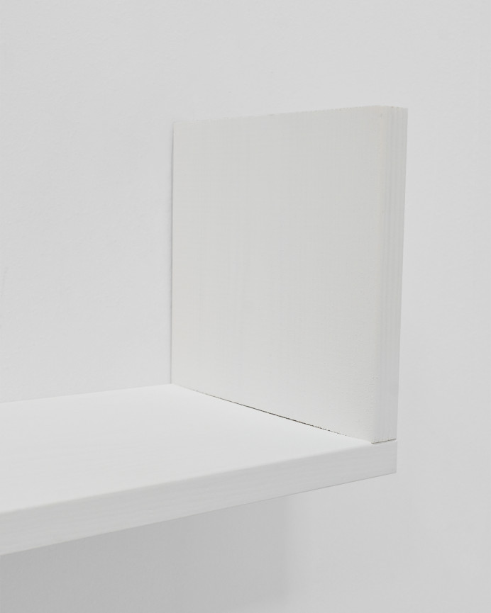 Estantería de madera maciza flotante acabado blanco varias medidas