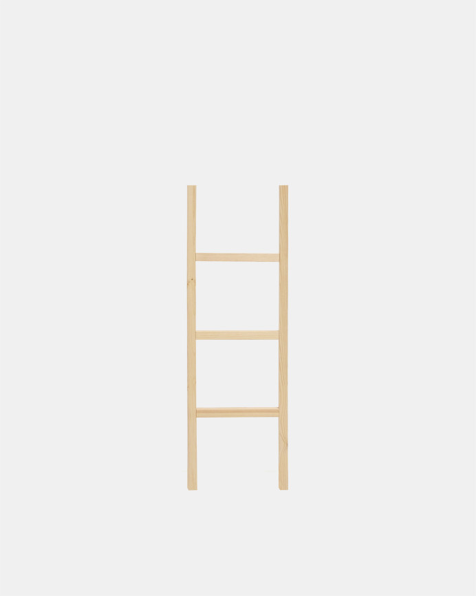 Escalera de madera maciza en tono natural de 118x41cm