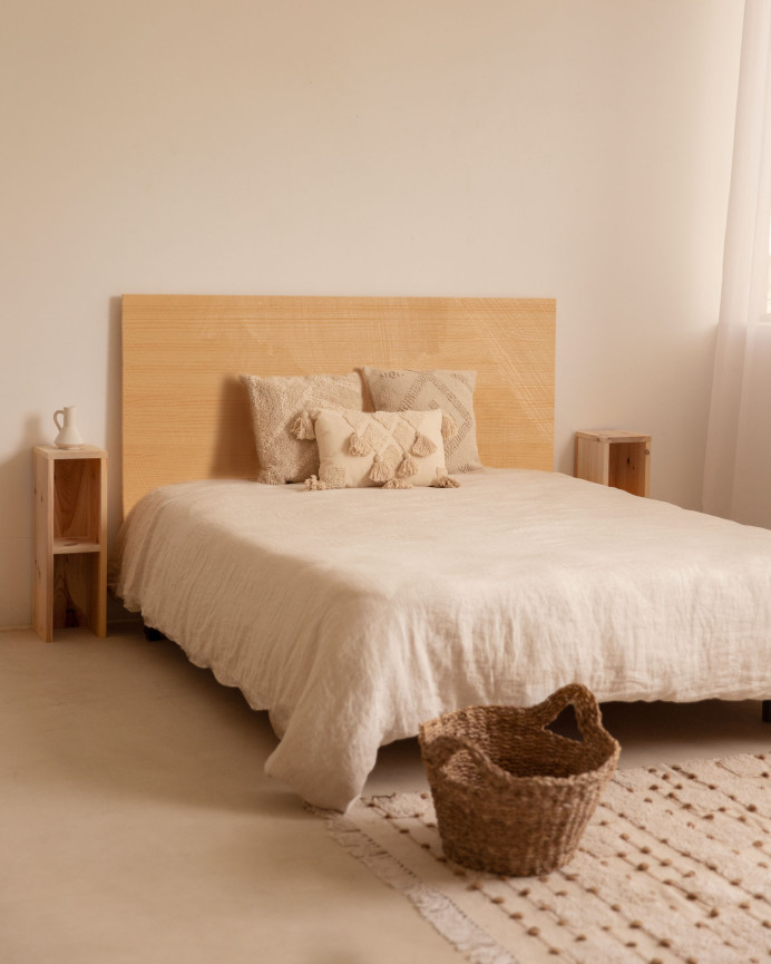 Cabecero de madera maciza estampado de varias medidas