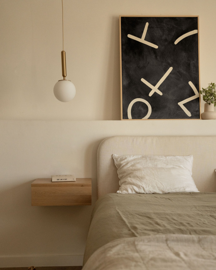 Cuadro negro y blanco decorativo sobre algodón con bastidor de madera pintado artesanalmente con pintura óleo en varias medidas