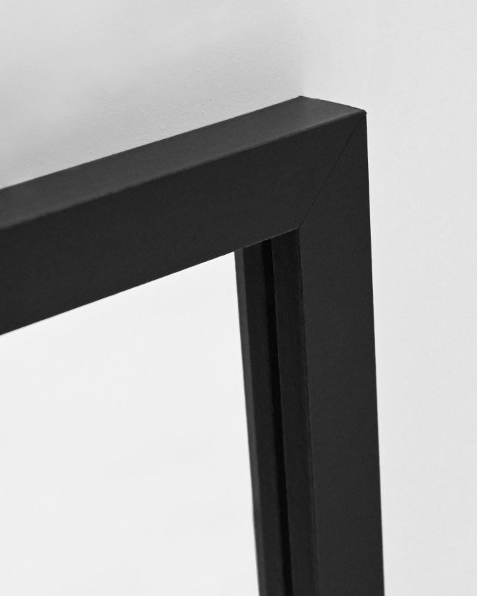 Set de 3 espejos de pared rectangulares de madera tono negro de 90x30cm