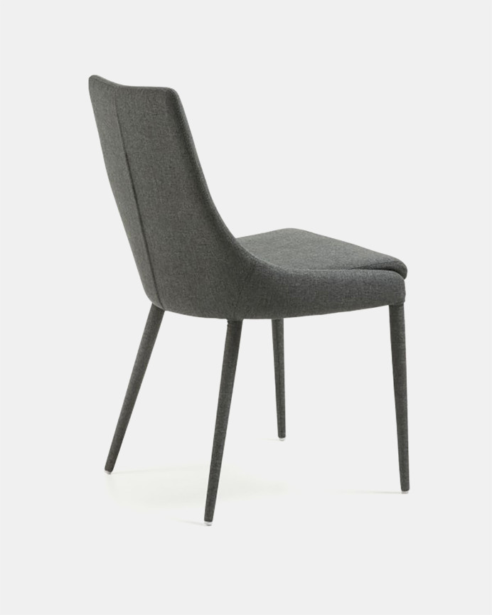 Sillas tapizadas color gris oscuro de 87x51cm