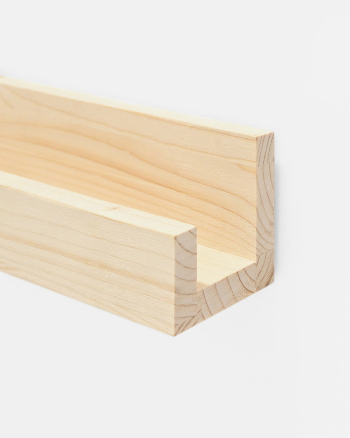 Estante de madera maciza flotante tono natural varias medidas