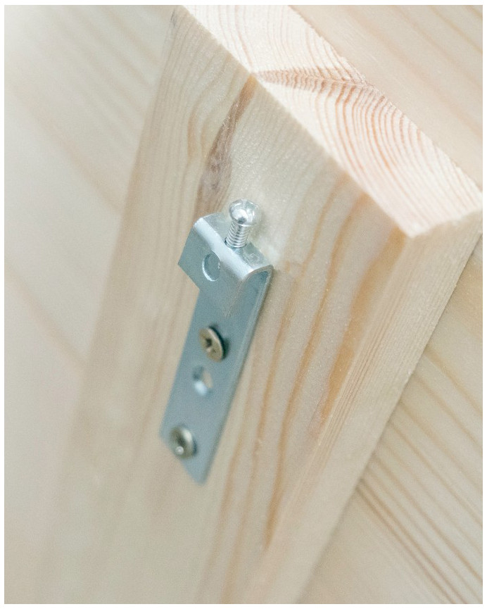 Cabecero de madera maciza estampado motivo Flower natural decapado de varias medidas 