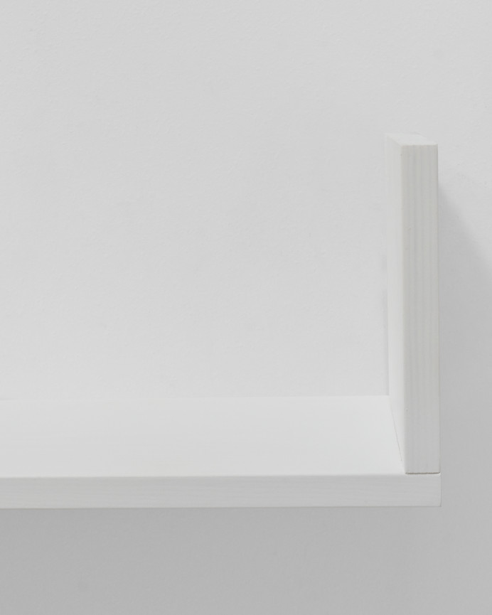 Estantería de madera maciza flotante acabado blanco varias medidas