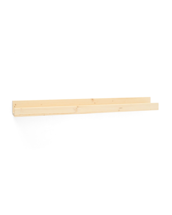 Pack 2 estantes de madera maciza flotante tono natural varias medidas