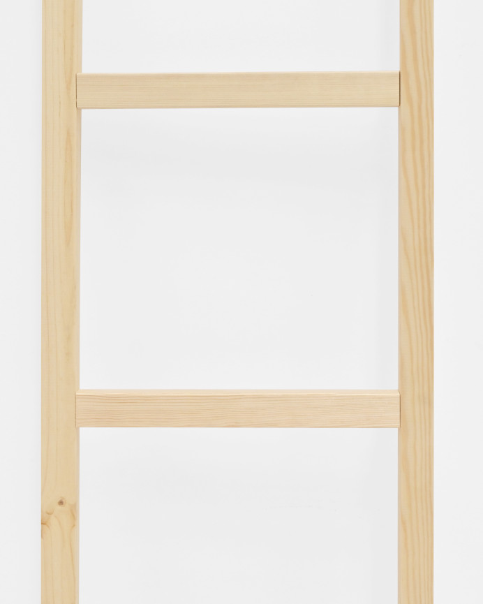 Escalera de madera maciza en tono natural de 118x41cm