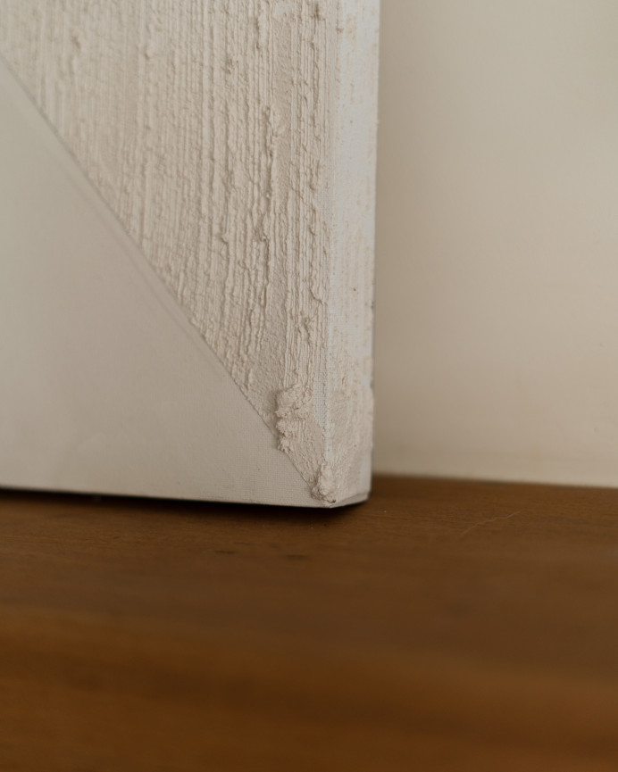 Cuadro beige decorativo sobre algodón con bastidor de madera pintado artesanalmente con pintura al óleo en varias medidas
