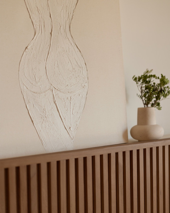 Cuadro beige decorativo sobre algodón con bastidor de madera pintado artesanalmente con pintura al óleo en varias medidas