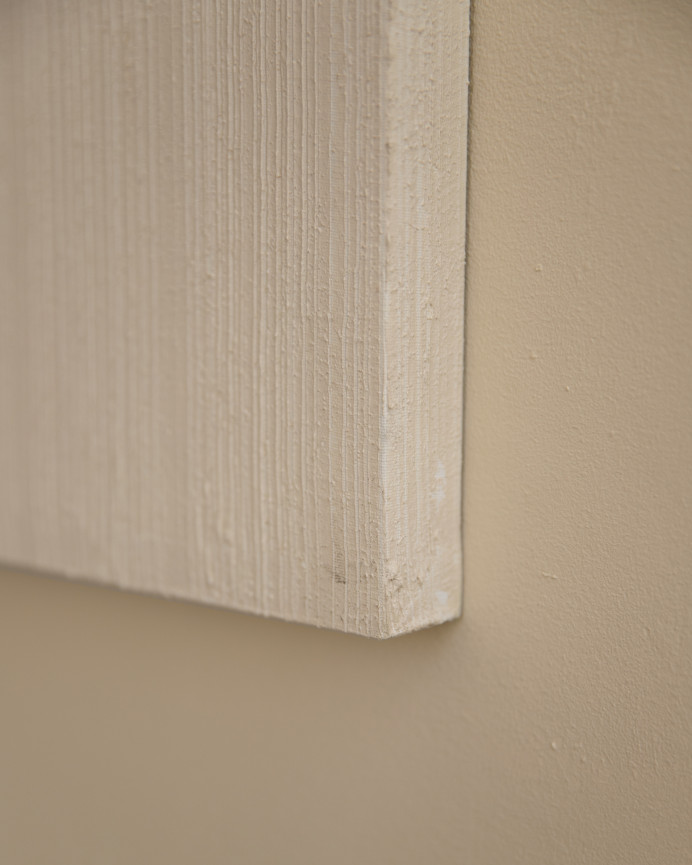 Cuadro marrón y blanco decorativo sobre algodón con bastidor de madera pintado a mano con pintura óleo en varias medidas
