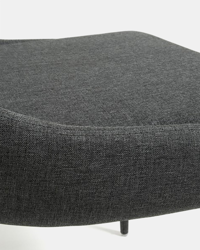 Sillas tapizadas color gris oscuro de 87x51cm