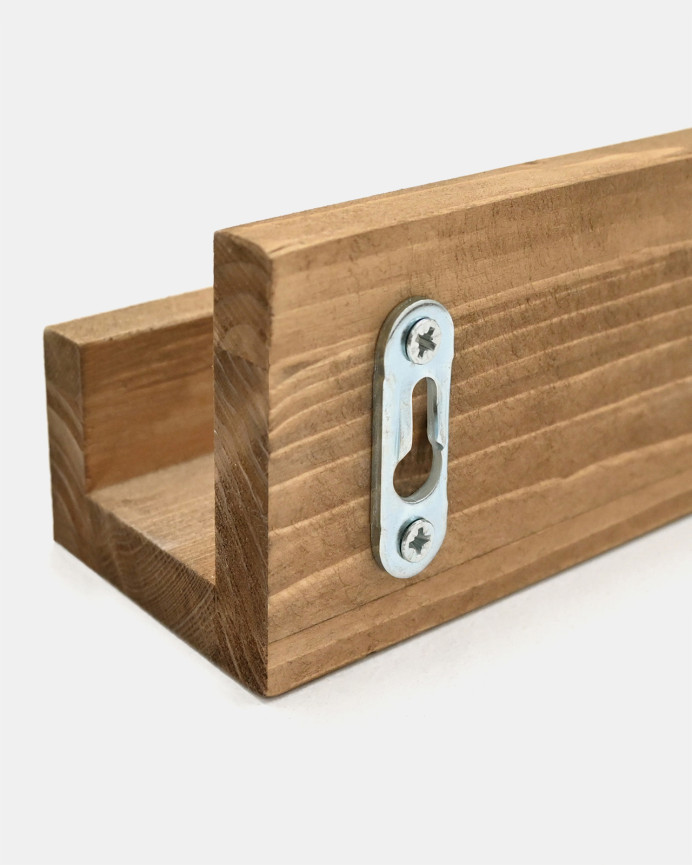 Estante de madera maciza flotante tono roble oscuro varias medidas