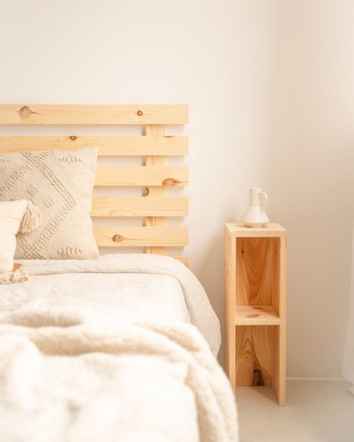Cabecero de madera maciza en tono natural de varias medidas