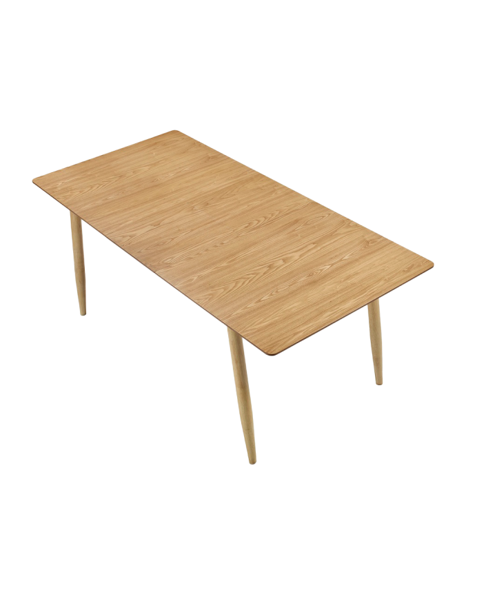 Mesa de comedor extensible de madera natural de 150-190cm
