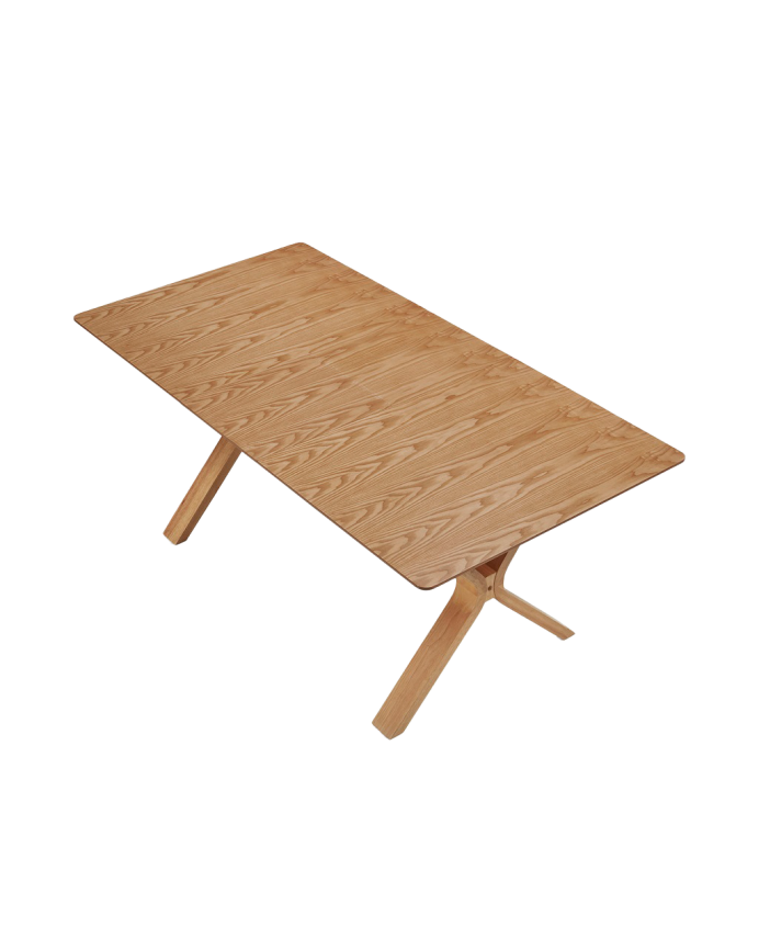 Mesa de comedor extensible de madera natural de varias medidas