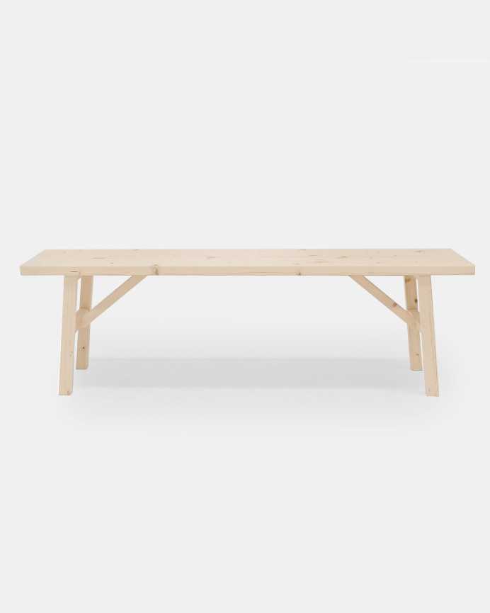Banco de madera maciza en tono natural de varias medidas