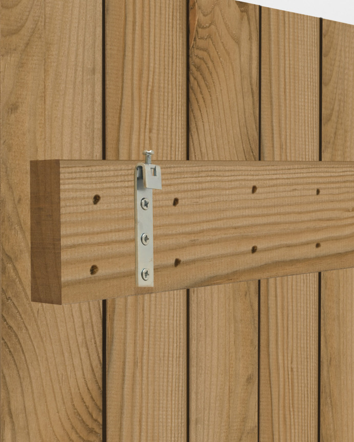 Cabecero de madera maciza en tono roble oscuro de varias medidas