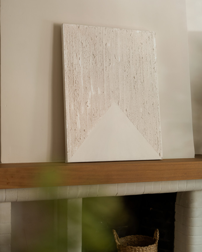 Cuadro beige decorativo sobre algodón con bastidor de madera pintado artesanalmente con pintura al óleo en varias medidas