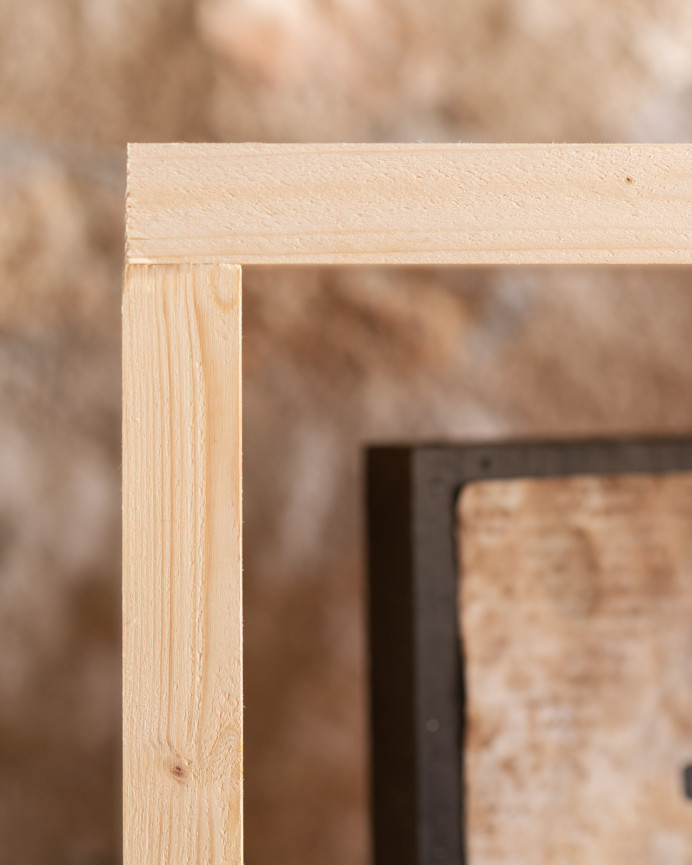Estantería de madera maciza tono natural de 180x60cm