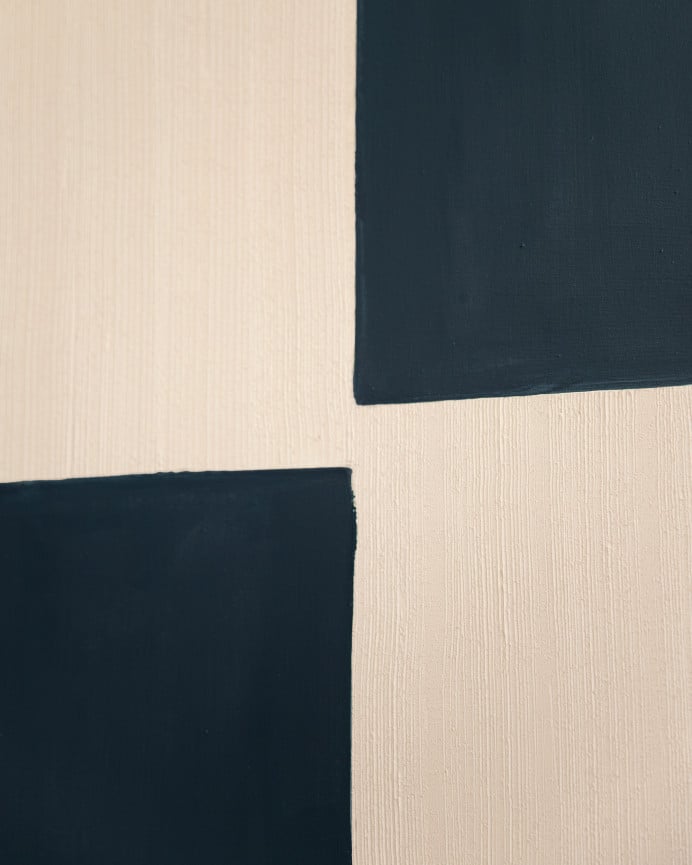 Cuadro azul y blanco decorativo sobre algodón con bastidor de madera pintado artesanalmente con pintura óleo en varias medidas