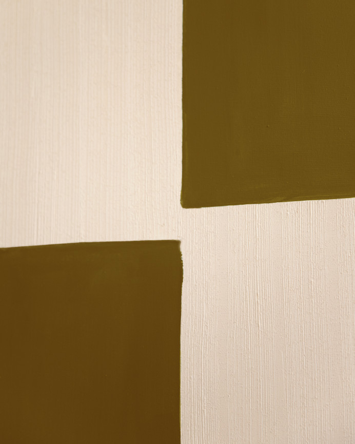 Cuadro mostaza y blanco decorativo sobre algodón con bastidor de madera pintado a mano con pintura óleo en varias medidas